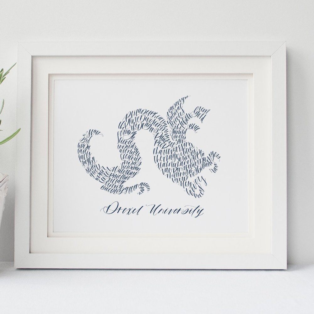 Drexel University Dragons Word Art